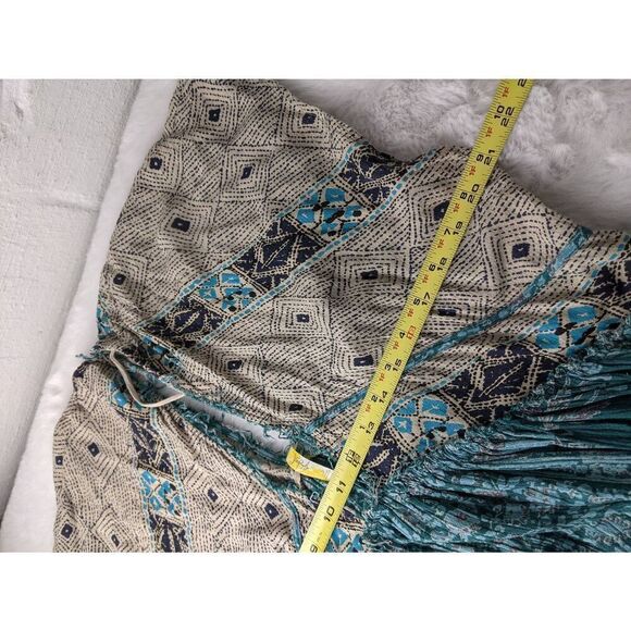 Free People Wild World Mini Dress Tapestry Boho Floral Paisley Kimono Sleeveless - Picture 7 of 9